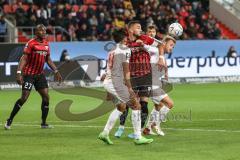 3. Liga; FC Ingolstadt 04 - FSV Zwickau; Zweikampf Kampf um den Ball Pascal Testroet (37, FCI) Gomez Johan (18 FSV) Moussa Doumbouya (27, FCI)