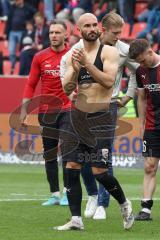 2. Fußball-Liga - Saison 2021/2022 - FC Ingolstadt 04 - Hamburger SV - Nico Antonitsch (#5 FCI) -  - bedanken sich bei den Fans - Foto: Meyer Jürgen