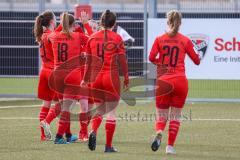 2. Frauen-Bundesliga - Testspiel - Saison 2021/2022 - FC Ingolstadt 04 - SV 67 Weinberg - Der 2:0 Führungstreffer durch Reischmann Stefanie (#21 FCI) - Maier Ramona (#18 FCI) - jubel - Foto: Meyer Jürgen