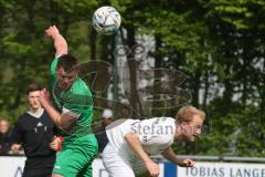 Bezirksliga - Saison 2024/25 - FC Gerolfing - SV Waldeck-München - Leo Zänger (Nr.11 - FC Gerolfing) - Lukas Obergrußberger weiss Waldeck - Foto: Meyer Jürgen