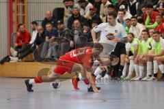 Lotto - Hallen - Bayerncup - Oberbayern -  Saison 2022/2023  - FC Fatih - Traunstein - 1:1 - Thomas Schreiner rot Fatih - Foto: Meyer Jürgen