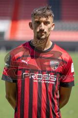 Arian Llugiqi (25, FCI) ; FC Ingolstadt 04; 3.Liga, Porträttermin 2022/2023,