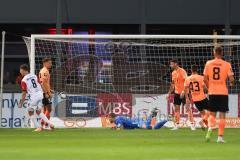 3. Liga; FC Viktoria Köln - FC Ingolstadt 04; Torwart Marius Funk (1, FCI) Tor Jubel Treffer 1:0 Bogicevic Donny (8 Köln) Felix Keidel (43, FCI) Jannik Mause (7, FCI) Russo Stefano (6 Köln)