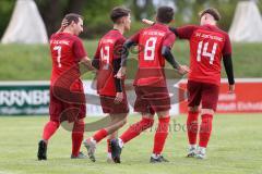 Kreisklasse - Saison 2023/24 - SV Zuchering - TSV Baar/Ebenhausen -  Der 2:0 Führungstreffer durch Leander Friedl rot Zuchering - jubel - Foto: Meyer Jürgen