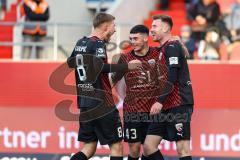 3. Liga; FC Ingolstadt 04 - 
SV Sandhausen; Tor Jubel Treffer Benjamin Kanuric (8, FCI) Felix Keidel (43, FCI) Jannik Mause (7, FCI)