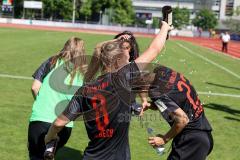 2. Frauen-Bundesliga - Saison 2021/2022 - FC Ingolstadt 04 - TSG 1899 Hoffenheim - Jubel - Der Klassenerhalt ist geschafft - Mailbeck Alina (#8 FCI) links - Slipcevic Ivana (#23 FCI) - Foto: Meyer Jürgen