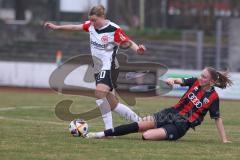 2. Bundesliga Frauen - Saison 2024/25 - FC Ingolstadt 04 Frauen - Eintracht Frankfurt II - Nadja Burkhard (Nr.7 - FCI Frauen) - Schäfer Helene weiss Frankfurt - Foto: Meyer Jürgen