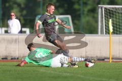 Bezirksliga - Saison 2025/26 - FC Fatih Ingolstadt - FC Gerolfing - Faruk Rencber (Nr.20 - FC Fatih Ingolstadt) - Matthias Hamm (Nr.17 - FC Gerolfing) - Foto: Meyer Jürgen