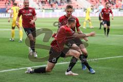 Relegation 1 - FC Ingolstadt 04 - VfL Osnabrück - Tor Jubel 1:0 Tobias Schröck (21, FCI) Filip Bilbija (35, FCI) Fatih Kaya (9, FCI)