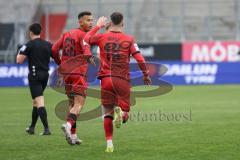 3. Liga; FC Ingolstadt 04 - TSG Hoffenheim II; Tor Jubel Treffer Elfmeter Ausgleich 2:2 Marcel Costly (22, FCI) Jonas Scholz (15, FCI)