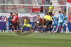 3.Liga - Saison 2022/2023 - FC Ingolstadt 04 -  SV Wehen Wiesbaden - Der 2:2 Ausgleichstreffer - Torwart Marius Funk (Nr.1 - FCI) - traurige Gesichter - Jubel - Foto: Meyer Jürgen