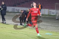 Bayernliga Süd - Saison 2022/2023 - FC Ingolstadt 04 -  VFB Hallbergmoos - Juan Ignacio Cabrera rot FCI - enttäuscht - traurig - Foto: Meyer Jürgen