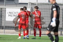 A-Junioren Bundesliga  - Saison 2023/24 - A-Junioren - FC Ingolstadt 04 - 1.FC Heidenheim -  Der 1:0 Führungstreffer durch - Luka Klanac (Nr.9 - FCI) - jubel -  - XXXXX - Foto: Meyer Jürgen