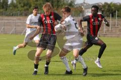 *** Bayernliga Nord - Saison 2025/26 - FC Ingolstadt 04 II - ATSV Erlangen - Patrick Bachmann (Nr.8 - FC Ingolstadt II) - Thomas Müller weiss Erlangen - Foto: Meyer Jürgen