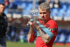 3. Liga; SV Meppen - FC Ingolstadt 04; warmup vor dem Spiel Thomas Rausch (45, FCI)