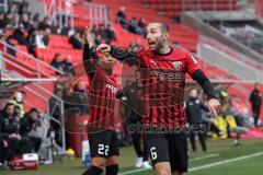 3. Liga; FC Ingolstadt 04 - Borussia Dortmund II; Rico Preißinger (6, FCI) beschwert sich Marcel Costly (22, FCI)