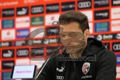 3.Liga - Saison 2022/2023 - FC Ingolstadt 04 -  - FC Freiburg II - Cheftrainer Guerino Capretti  (FCI) bei der PK nach dem Spiel - Foto: Meyer Jürgen