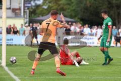 Toto-Pokal; SV Manching - FC Ingolstadt 04; Tor Jubel Treffer Jannik Mause (7, FCI) Torwart Thomas Obermeier SVM