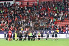 DFB - Pokal - Frauen - Saison 2022/2023 - FC Ingolstadt 04 -  FC Bayern München - Nach dem Spiel - Die Spielerinnen bedanken sich bei den Fans - Foto: Meyer Jürgen