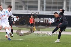 3. Liga - Testspiel - Saison 2025/26 - FC Ingolstadt 04 - SSV 1846 Ulm - Emilio Kehrer (Nr.44 - FCI) - Niko Vukancic (Nr.3 - SSV Ulm) - Foto: Meyer Jürgen
