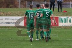 BZL - Oberbayern Nord - SV Manching - SV Kasing -  Der 3:0 Führungstreffer per Kopfball durch Benedikt Vollnhals (#9 Manching) - jubel - Foto: Jürgen Meyer