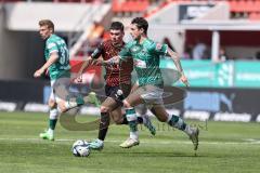 3. Liga; FC Ingolstadt 04 - VfB Lübeck; Felix Keidel (43, FCI) Herzog Aaron (5 VfB)