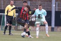Bayernliga Nord - Saison 2024/25 - FC Ingolstadt 04 II - DJK Ammerthal - Valentin Hoti (Nr.6 - FCI U21) - Oleksii Ohurtdov blau Ammerthal - Foto: Meyer Jürgen
