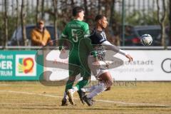 Bezirksliga - Saison 2024/25 - FC Gerolfing - FC Fatih Ingolstadt - Oliver Stanisavovski (Nr.5 - FC Gerolfing) - David Meier (Nr.14 - FC Fatih) - Foto: Meyer Jürgen