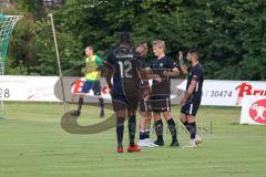 Testspiel - SV Manching - TSV Jetzendorf - Der 1:0 Führungstreffer durch Rainer Meisinger schwarz Manching - jubel  - Foto: Jürgen Meyer