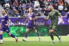 3. Liga; Erzgebirge Aue - FC Ingolstadt 04; Torchance verpasst Pascal Testroet (37, FCI) Rosenlöcher Linus (29 Aue) Stefaniak Marvin (34 Aue)
