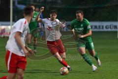 Landesliga - Saison 2024/25 - SV Manching - FC Gundelfingen - Leon Sailer weiss Gundelfingen - Marcel Posselt (Nr.19 - SV Manching) - Foto: Meyer Jürgen
