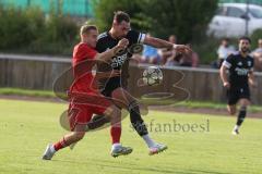 Kreispokal - Saison 2025/26- SV Eitensheim- TSV Gaimersheim  - Mathias Ernst rot Eitensheim - Domenic Raimann schwarz Gaimersheim - Foto: Meyer Jürgen