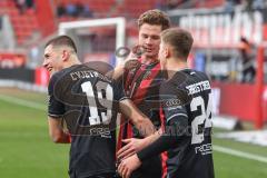 3. Liga; FC Ingolstadt 04 - SV Sandhausen; Elfmeter Tor Jubel Treffer 2:1 Sebastian Grönning (11, FCI) Mladen Cvjetinovic (19, FCI) Gustav Christensen (24, FCI)