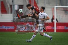 3. Liga - Saison 2026/27 - FC Ingolstadt 04 - SV Wehen Wiesbaden - Georgios Antzoulas (Nr.6 - FCI) - Fabian Greilinger (Nr.18 - Wehen/Wiesbaden) - Foto: Meyer Jürgen