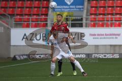 3.Liga - Saison 2022/2023 - FC Ingolstadt 04 -  SV Meppen - Visar Musliu (Nr.16 - FCI) - Marvin Pourie (Nr.13 - SV Meppen) - Foto: Meyer Jürgen