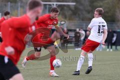 2023_10_28 - Bayernliga Nord - Saison 2023/24 - FC Ingolstadt 04 II - ASV Cham - Herbert Paul rot FCI - Lukas Leutner weiss Cham - Foto: Meyer Jürgen