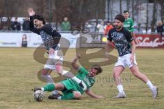 Bezirksliga - Saison 2024/25 - FC Gerolfing - FC Fatih Ingolstadt - Philipp Haunschild (Nr.12 - FC Gerolfing) - Umut Yürükal (Nr.7 - FC Fatih) - Foto: Meyer Jürgen