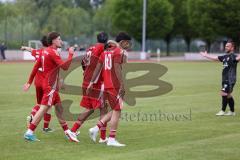 Kreisliga - Saison 2025/26- TSV Ingolstadt Nord - Türk SV Ingolstadt - Umut Yürükal rot Türkisch mit dem 0:3 Führungstreffer - jubel - - XXXXX - Foto: Meyer Jürgen