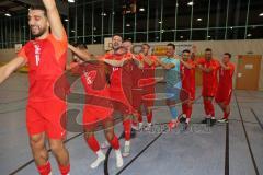 Lotto - Hallen - Bayerncup - Oberbayern -  Saison 2022/2023  - FC Fatih Ing - FC Penzberg - Finale - 1:0 - Siegerehrung - 1. Sieger FC Fatih Ingolstadt - jubel -  - Foto: Meyer Jürgen