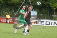 Bezirksliga - Saison 2025/26 - FC Gerolfing - FC Langengeisling - Felix Winkelmeyr (Nr.8 - FC Gerolfing) - Sebastian Schubert schwarz Geisling - Foto: Meyer Jürgen