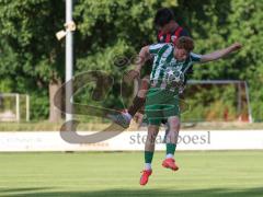 Landesliga - Freundschaftsspiel - Saison 2026/27 - SV Manching - FC Ingolstadt 04 II - Ioannis Petkos (Nr.18 - FCI II) - Senih Fazlji (Nr.7 - SV Manching) - Foto: Meyer Jürgen