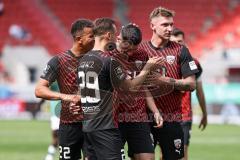 3. Liga; FC Ingolstadt 04 - VfB Lübeck; Tor Jubel Treffer Ognjen Drakulic (30, FCI) Marcel Costly (22, FCI) Julian Kügel (31, FCI) David Kopacz (29, FCI)