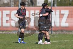 Bayernliga Nord - Saison 2025/26 - FC Ingolstadt 04 II - SpVgg Bayern Hof - Timo Hengmith  (Nr.6 - FC Ingolstadt II) schiesst den 1:0 Führungstreffer - - jubel  - Foto: Meyer Jürgen