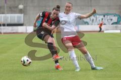 2. Bundesliga Frauen - Saison 2024/25 - FC Ingolstadt 04 Frauen - FSV Gütersloh - Wolski Lea (Nr.5 - FCI Frauen) - Weber Paula weiss Gütersloh - Foto: Meyer Jürgen