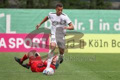 3. Liga; FC Viktoria Köln - FC Ingolstadt 04; Marcel Costly (22, FCI) Zweikampf Kampf um den Ball, Gegenspieler verletzt Sontheimer Patrick (6 Köln)