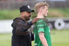 Landesliga - Saison 2024/25 - SV Manching - FC Kempten - Trainer Serkan Demir (SV Manching) - Rainer Meisinger (Nr.8 - SV Manching) - Foto: Meyer Jürgen