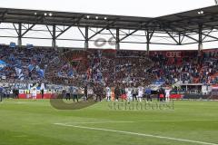 2. Fußball-Liga - Saison 2021/2022 - FC Ingolstadt 04 - Hamburger SV - Die Spieler des Hamburger SV bedanken sich bei den Fans - Foto: Meyer Jürgen