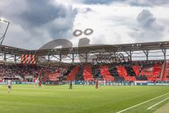 3. Liga; FC Ingolstadt 04 - SSV Jahn Regensburg; Fan Fankurve Banner Fahnen Spruchband Choreografie Schanzer