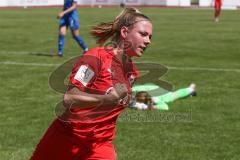 2. Frauen-Bundesliga Süd - Saison 2020/2021 - FC Ingolstadt 04 - SG 1899 Hoffenheim II - Der 1:1 Ausgleichstreffer durch Maier Ramona (#18 FCI) - jubel - Dick Laura Torwart Hoffenheim  - Foto: Meyer Jürgen