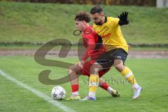 Kreisliga - Saison 2026/27 - SV Zuchering - FC Hitzhofen/Oberzell - Simon Böhringer rot Zuchering - Admir Music gelb Hitzhofen -  Foto: Meyer Jürgen